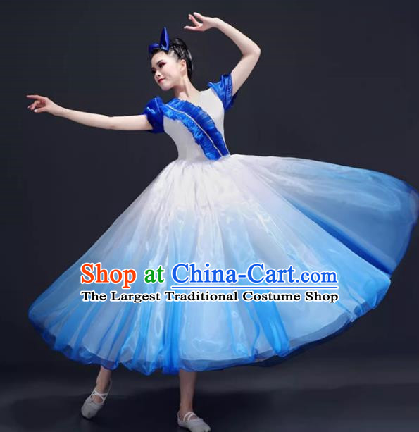 Opening Dance Large Swing Skirt Dance Costume Performance Clothing Chorus Clothing Female Adult Singing and Dancing Modern Stage Dress
