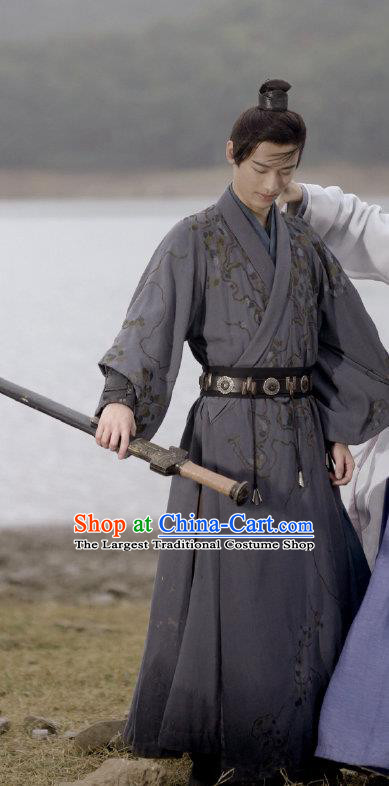 China Qin Dynasty Young Hero Hanfu Clothing TV Series An Ancient Love Song Swordsman Lu Shi Costumes