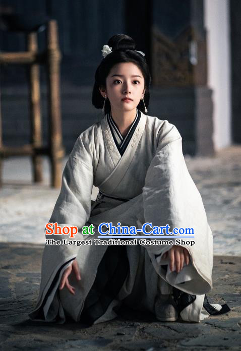 China TV Series An Ancient Love Song Servant Lady Yi Hua Costumes Qin Dynasty Court Maid Hanfu Clothing