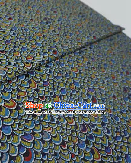 Chinese Traditional Design Brocade Fabric Thicken Cloth Classical Colorful Scales Pattern Material