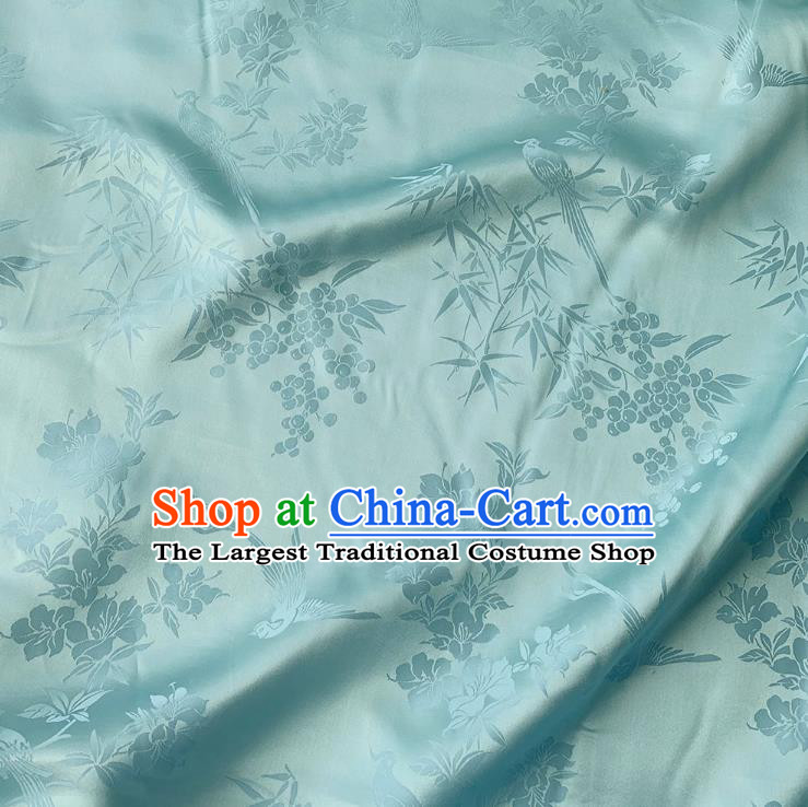 Celeste China Mulberry Silk Material Jacquard Satin Fabric Classical Pattern Design Cheongsam Cloth