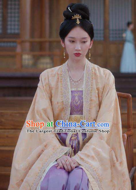 China Ancient Court Empress Clothing Song Dynasty Royal Woman Dress TV Series New Life Begins Yuan Ying Garment Costumes
