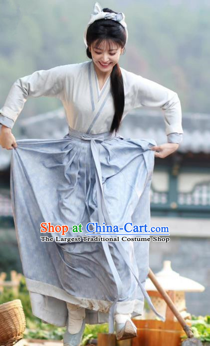 China Ancient Village Lady Clothing TV Series New Life Begins Li Wei Dress Song Dynasty Farmwife Costumes