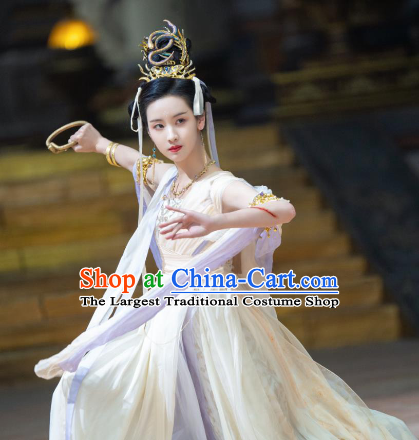 China Fantastic Xianxia Drama Till The End of The Moon Goddess Ye Bingchang Dresses Ancient Fairy Garment Costumes