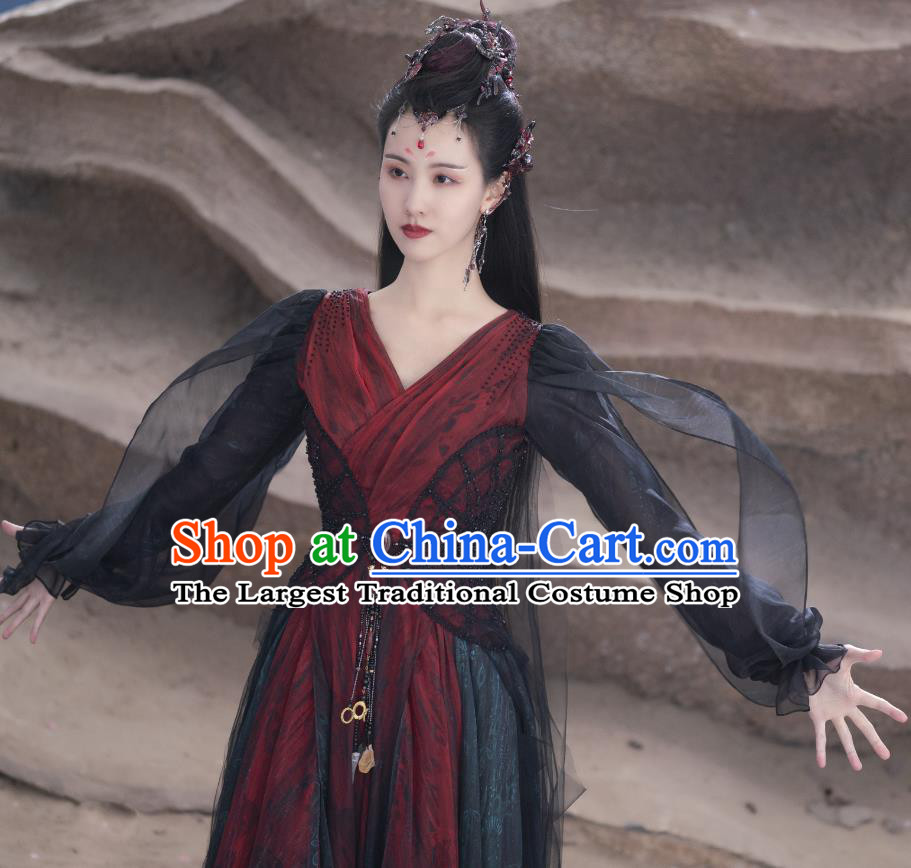 Till The End of The Moon China Xianxia Drama Demon Princess Ye Bingchang Dress Ancient Fairy Costumes