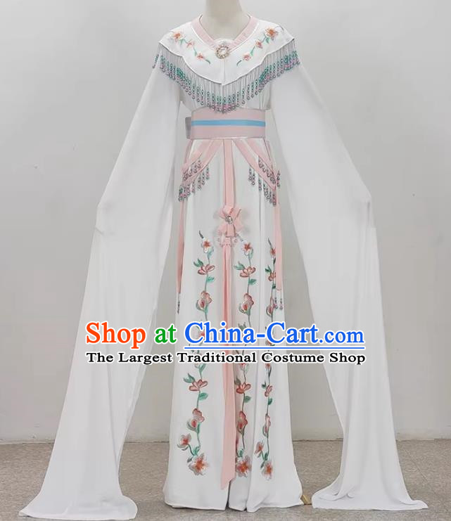 White Yue Opera Hua Dan Costume Costumes Miss Costumes Opera Stage Performance Costumes