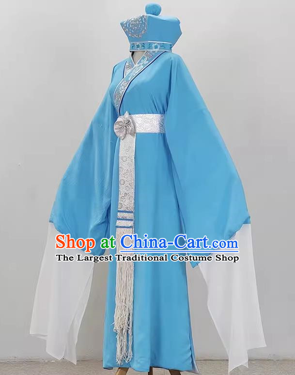 Silk Flower Delivery Club Embroidered Slant Collar Xiaosheng Yi Costume Drama Opera Yue Opera Cantonese Opera Qiong Opera Huangmei Opera