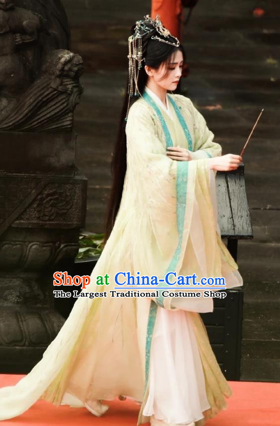 Ye Xiwu Replica Costumes Till The End of The Moon China Xianxia TV Series Ancient Princess Green Dress Clothing