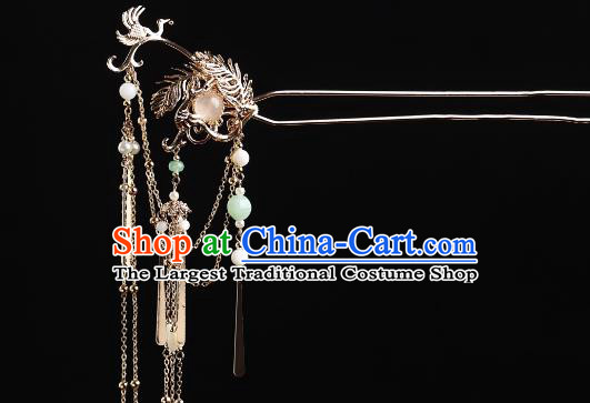 China Ancient Princess Hairpin Handmade Ming Dynasty Princess Hair Jewelry Hanfu Tassel Hair Stick