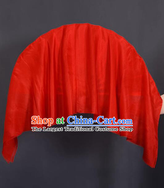 China Folk Dance Prop Handmade Red Silk Fan Yangko Dance Fan