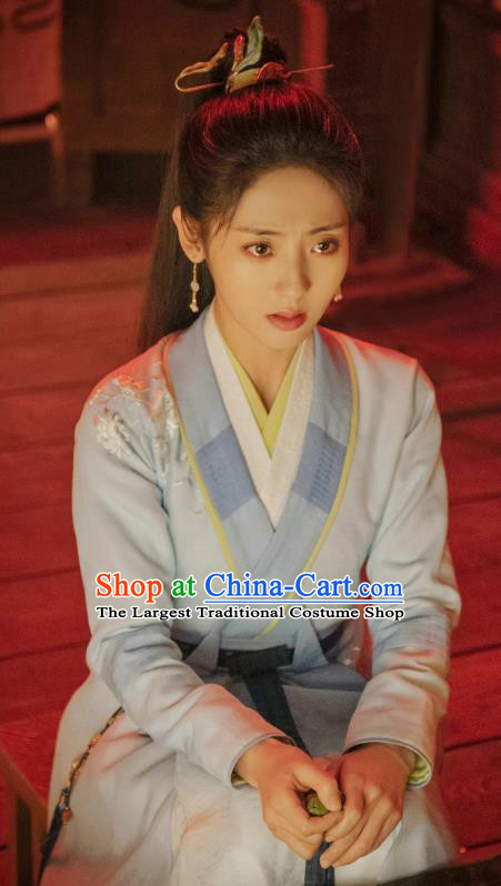 China Ancient Swordswoman Historical Costumes Traditional Heroine Dress Drama Lost Track of Time Lu An Ran Clothing