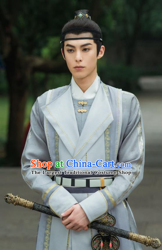 Chinese TV Drama Unchained Love Eunuch Xiao Duo Costumes Ancient Swordsman Clothing