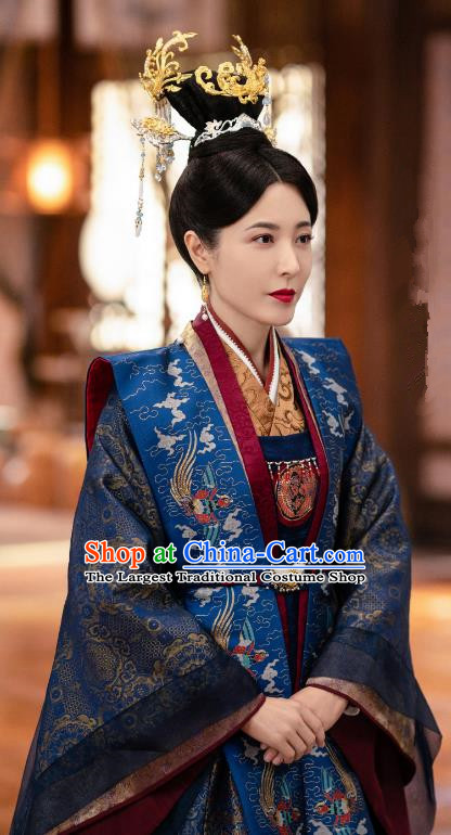 Traditional Chinese Song Dynasty Hanfu Ancient Empress Costumes TV Drama Unchained Love Queen Rong An Dresses