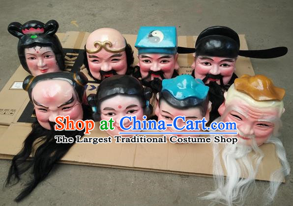 Eight Immortals Crossing The Sea Props Big Headgear Mask Stage Drama Performance