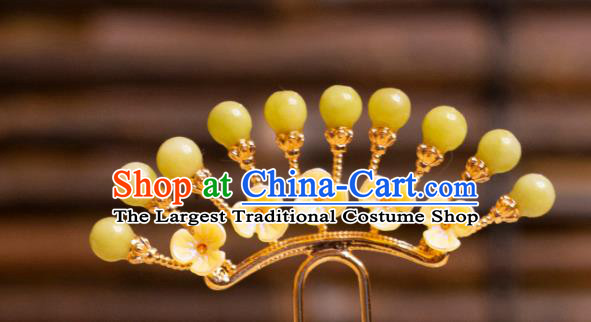 China Handmade Hanfu Fragrans Hair Stick Ancient Princess Hair Jewelry Song Dynasty Young Lady Hairpin