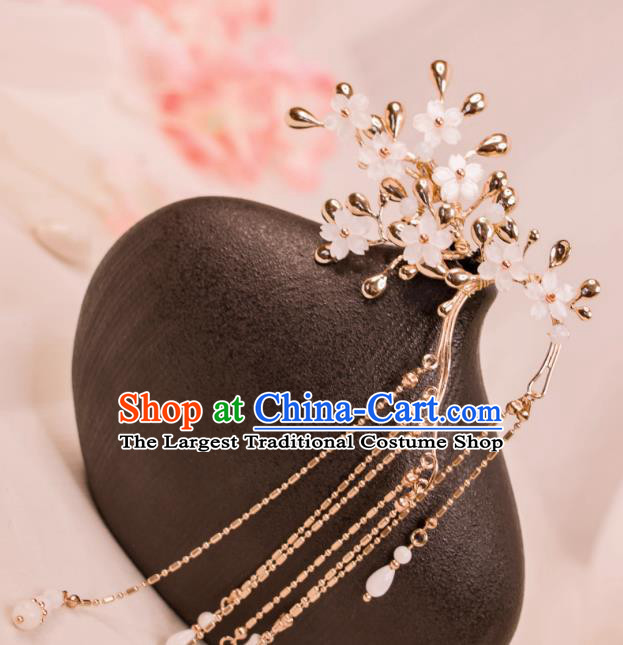 China Handmade Hanfu Ear Jewelries Ancient Fairy Earrings Tang Dynasty Princess Ear Accessories