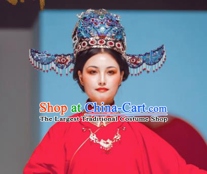 China Ancient Empress Phoenix Coronet Ming Dynasty Queen Headdress Handmade Hanfu Wedding Hair Jewelries