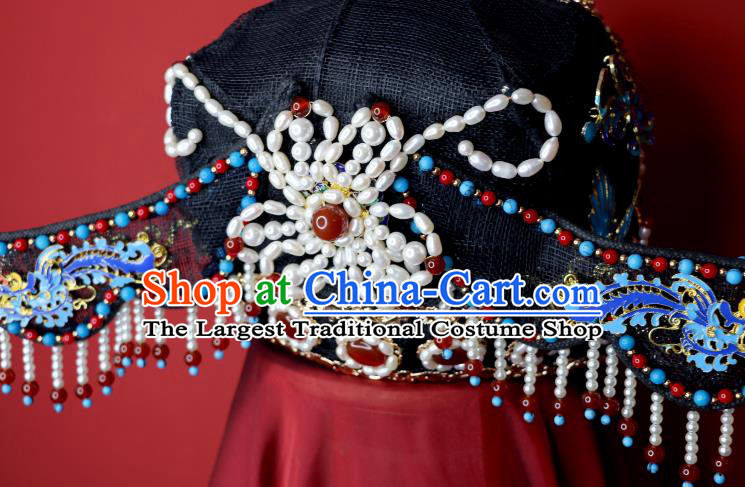 China Ancient Empress Phoenix Coronet Ming Dynasty Queen Headdress Handmade Hanfu Wedding Hair Jewelries