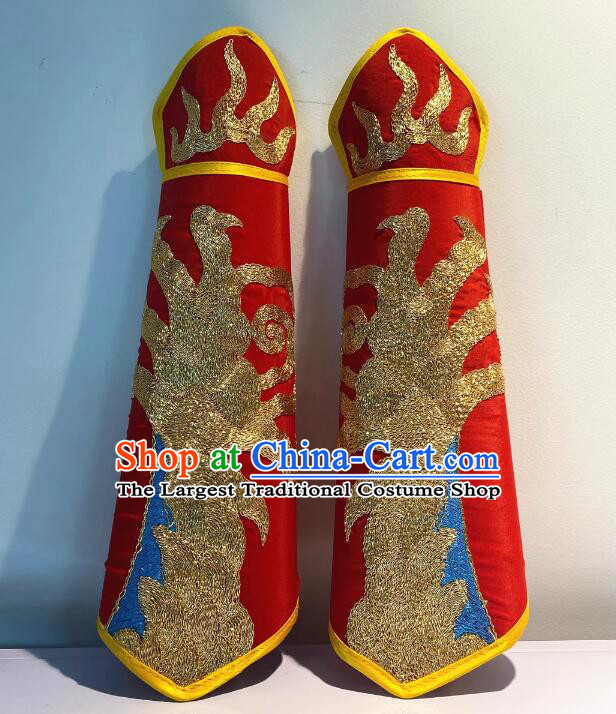 Chinese Lion Dance Leg Wraps Hakkas Kylin Dance Calf Warmer Handmade Legguards