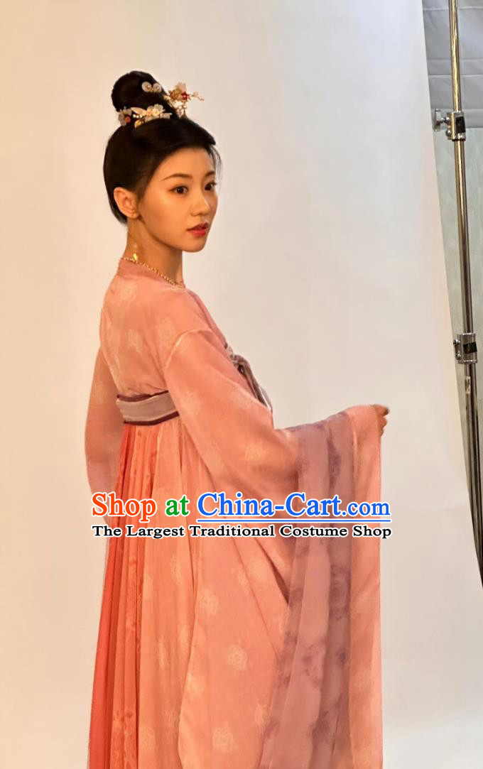 TV Series Drama Go East Lin Su Su Costume Ancient Chinese Tang Dynasty Woman Clothing Traditional China Noble Lady Hanfu Dress