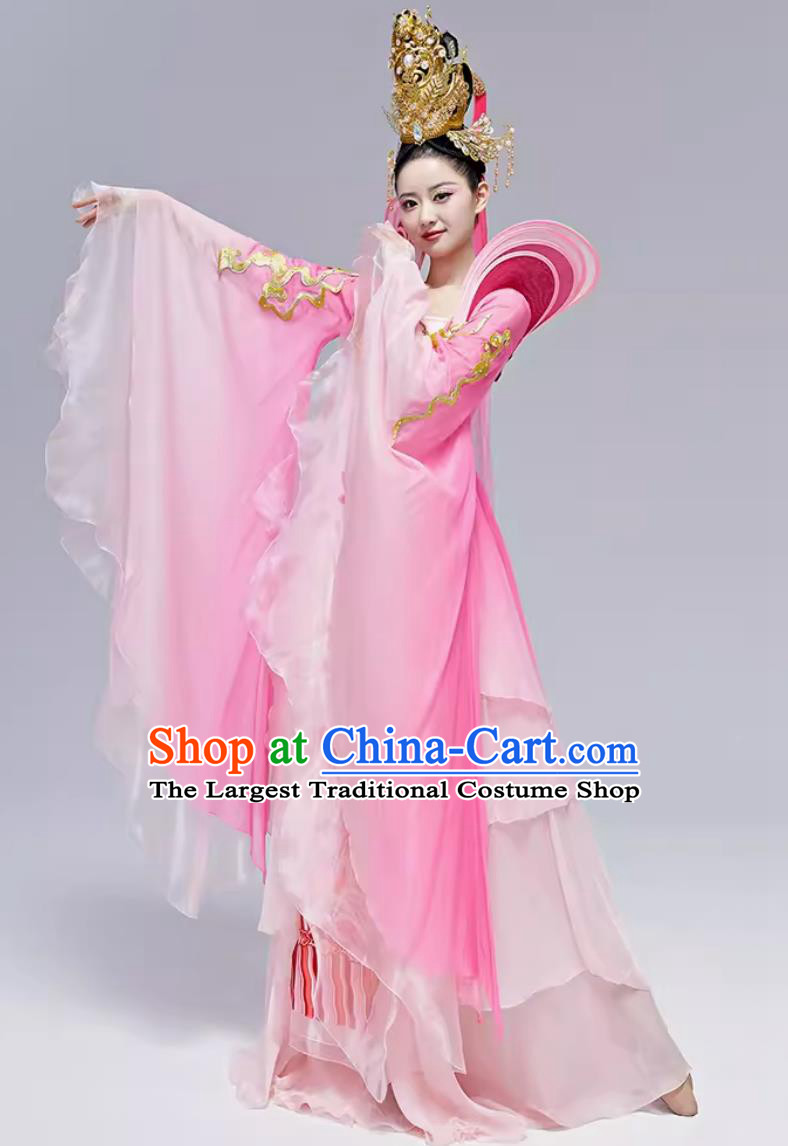 China Tang Dynasty Dance Pink Dress Chinese Classical Dance Costume Traditional Hanfu Clothing