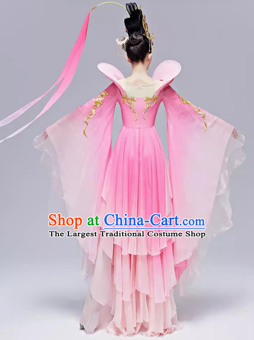 China Tang Dynasty Dance Pink Dress Chinese Classical Dance Costume Traditional Hanfu Clothing