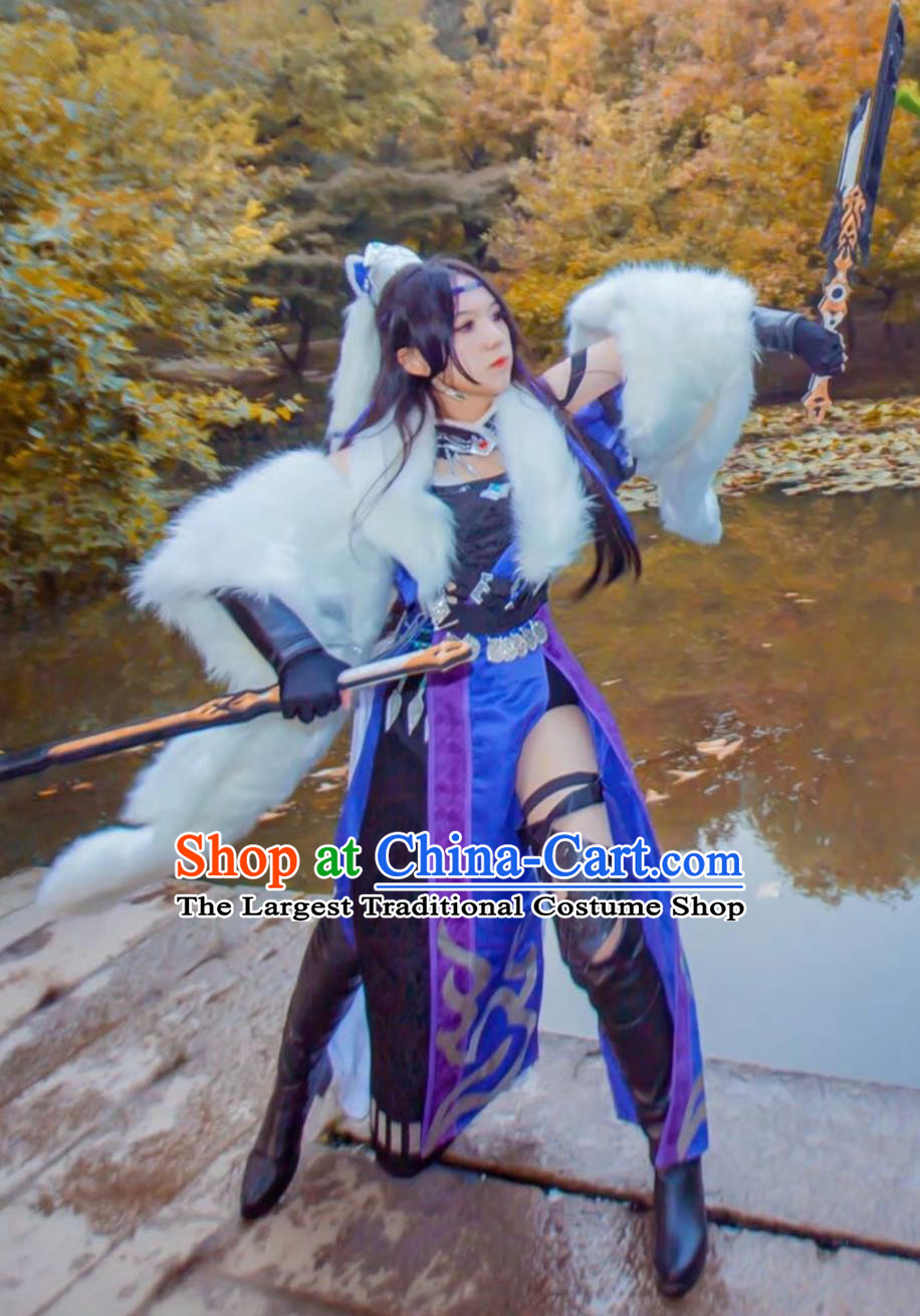 Cosplay Online Game Sword Heroes Fate Yanyun Swordswoman Costume China Wuxia Heroine Dress Ancient Chinese Clothing
