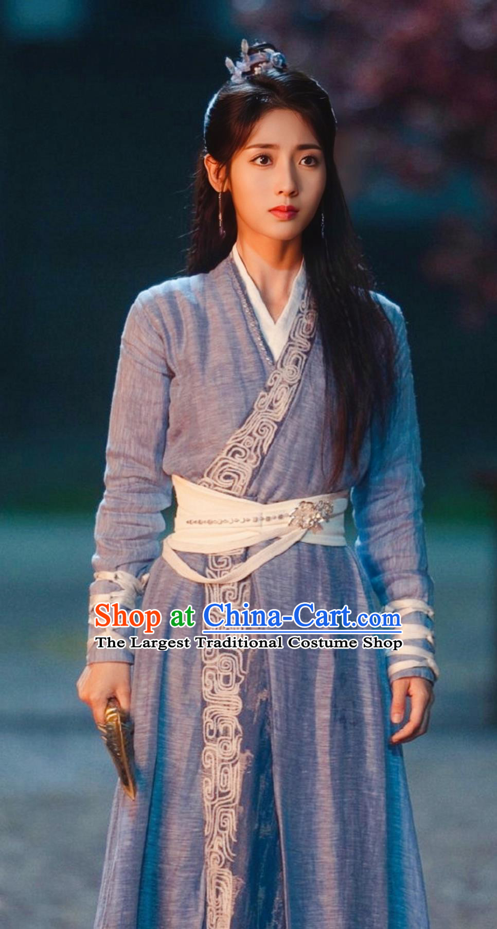 Ancient China Female Swordsman Clothing Traditional Chinese Hanfu Dress TV Series Drama Burning Flames Heroine Bai Cai Costume