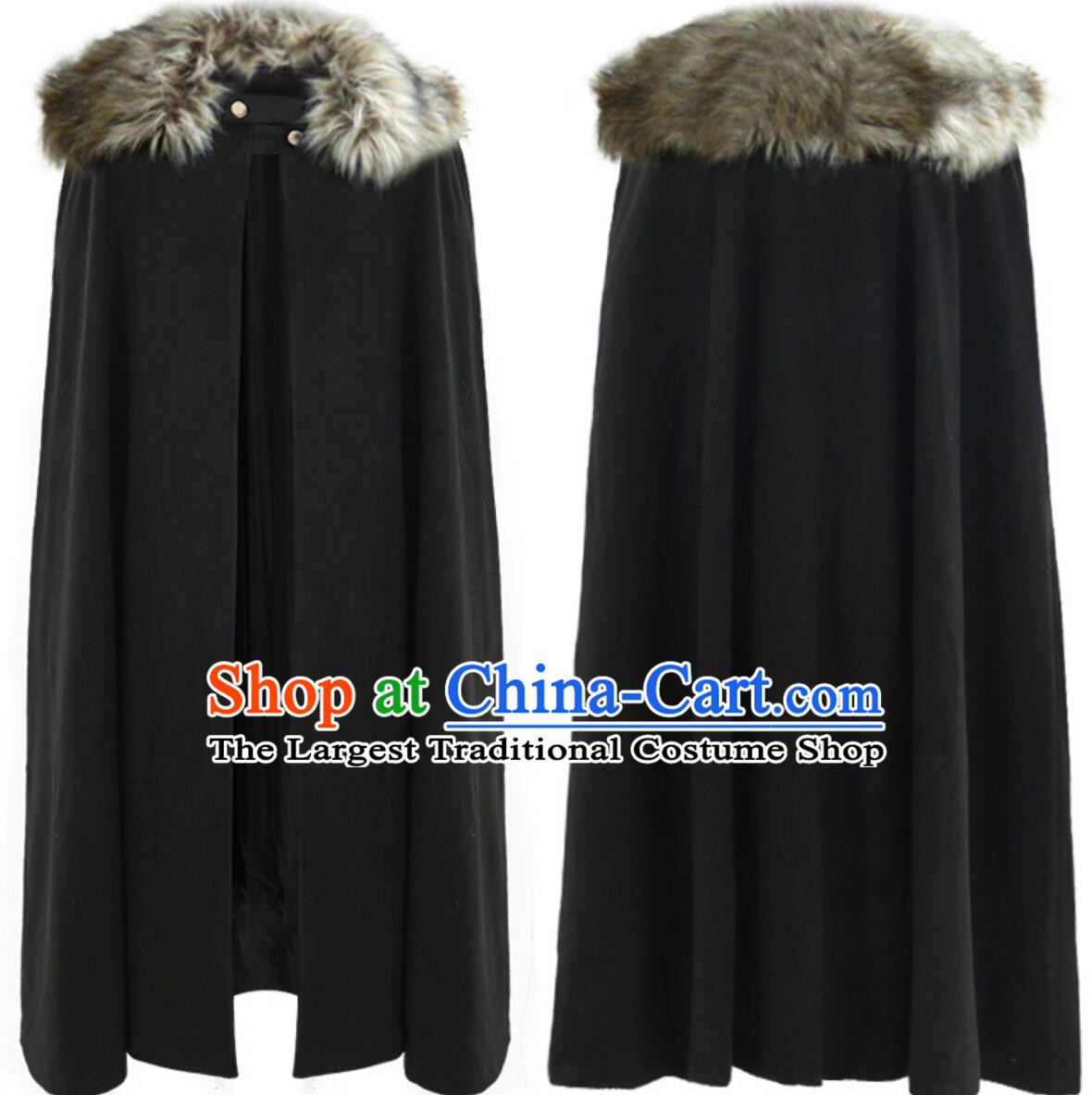 Handmade Woolen Cape Gothic Cloak Winter Costume