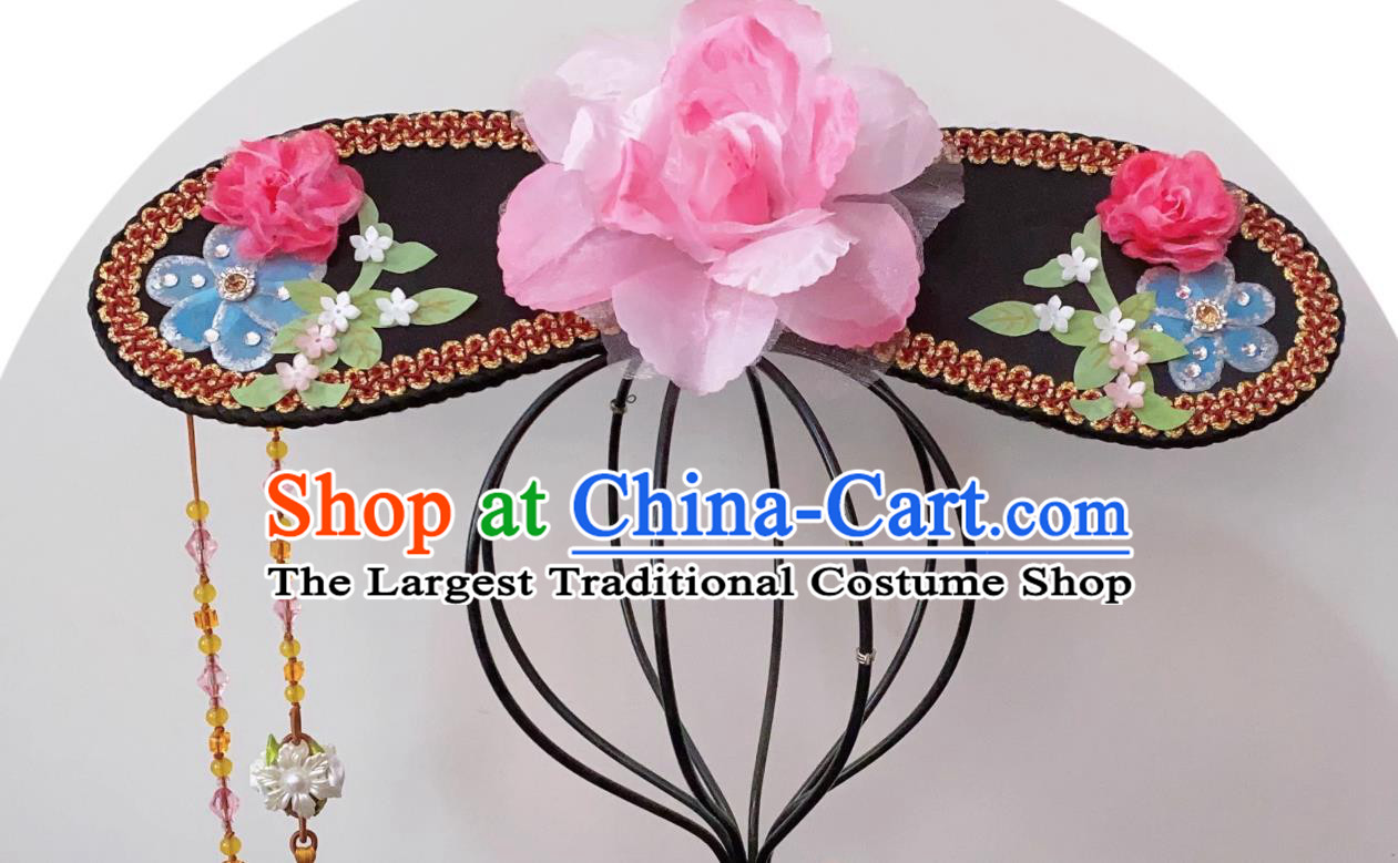Traditional Chinese Qing Dynasty Manchu Woman Hat Ancient China Empress Qi Headgear TV Drama My Fair Princess Qing Er Headpiece