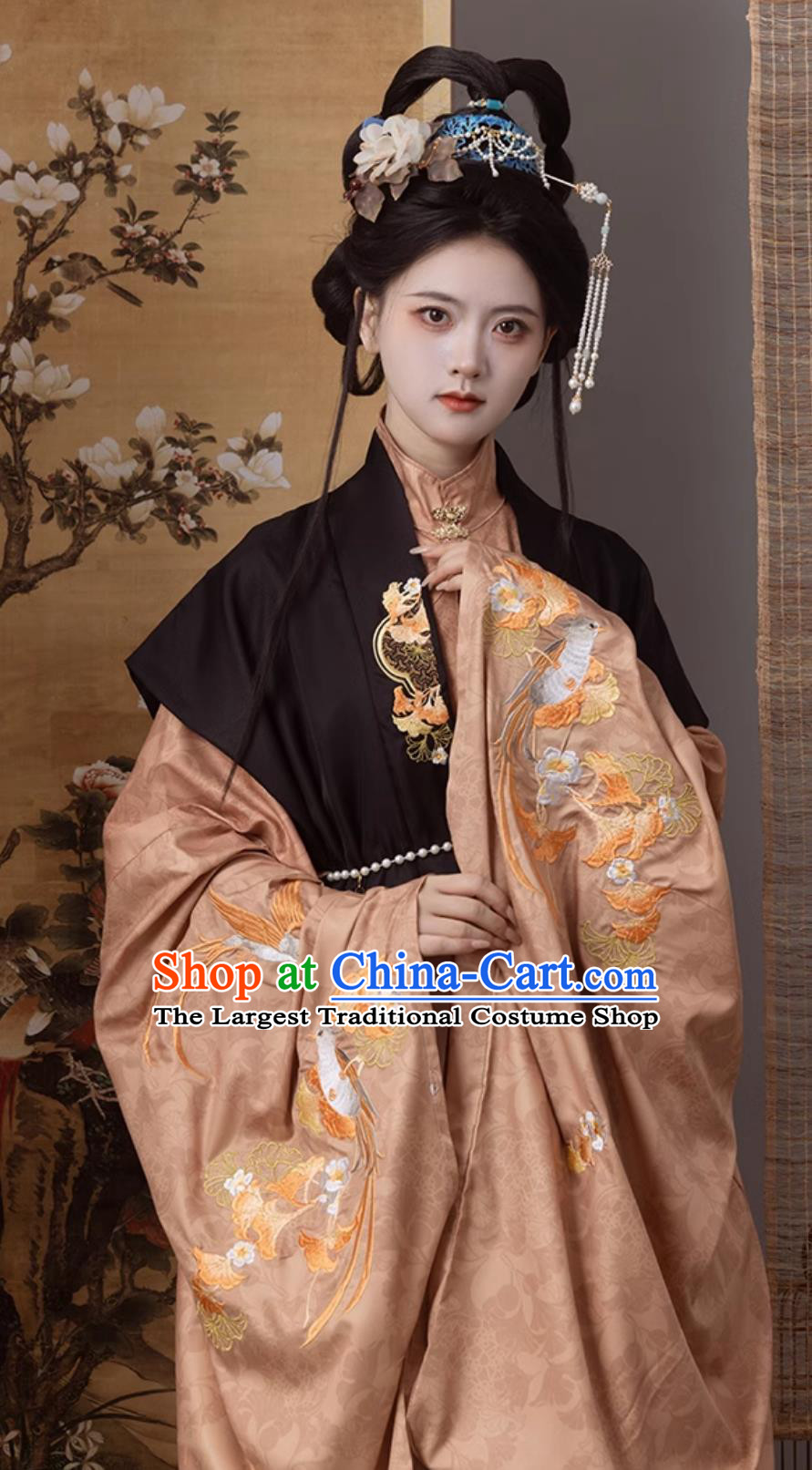 Chinese Ming Dynasty Embroidered Clothing Ancient China Princess Costume Traditional Hanfu Dress Complete Set