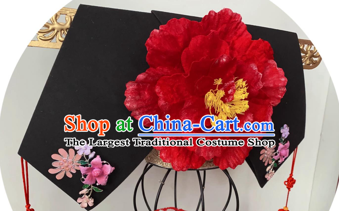 China Qing Dynasty Court Woman Headpiece Traditional Chinese Headdress TV Series Princess Pearl Xiao Yan Zi Headgear