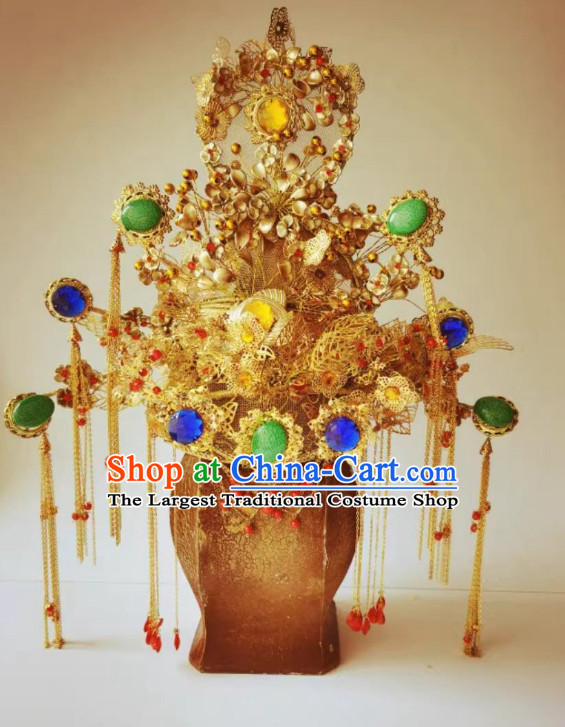 Chinese Traditional Hanfu Wedding Hair Accessories Ancient China Court Woman Phoenix Coronet Handmade Tang Dynasty Empress Headwear