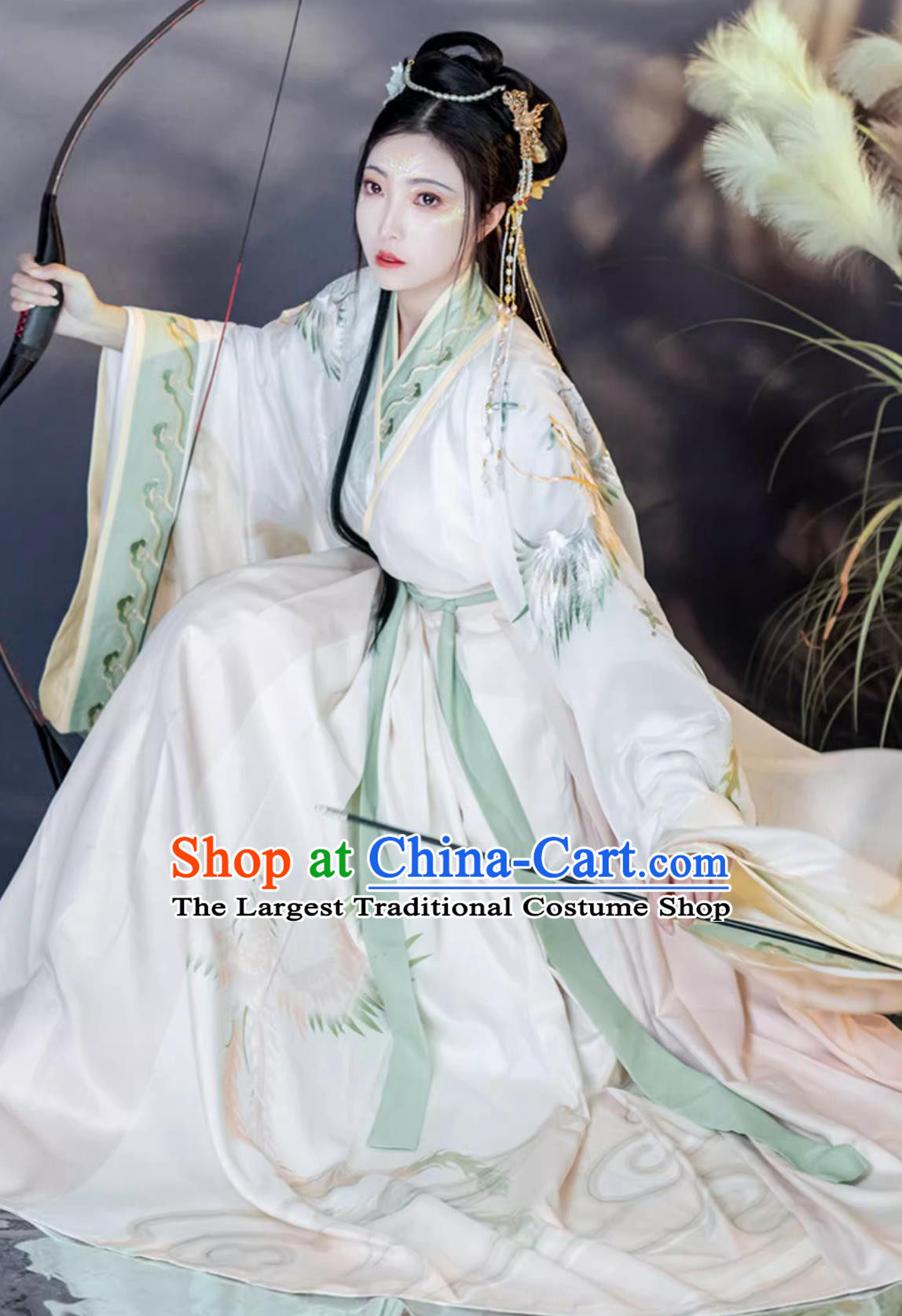 Traditional Chinese White Hanfu Dress Ancient China Princess Costume Jin Dynasty Swordswoman Embroidered Clothing