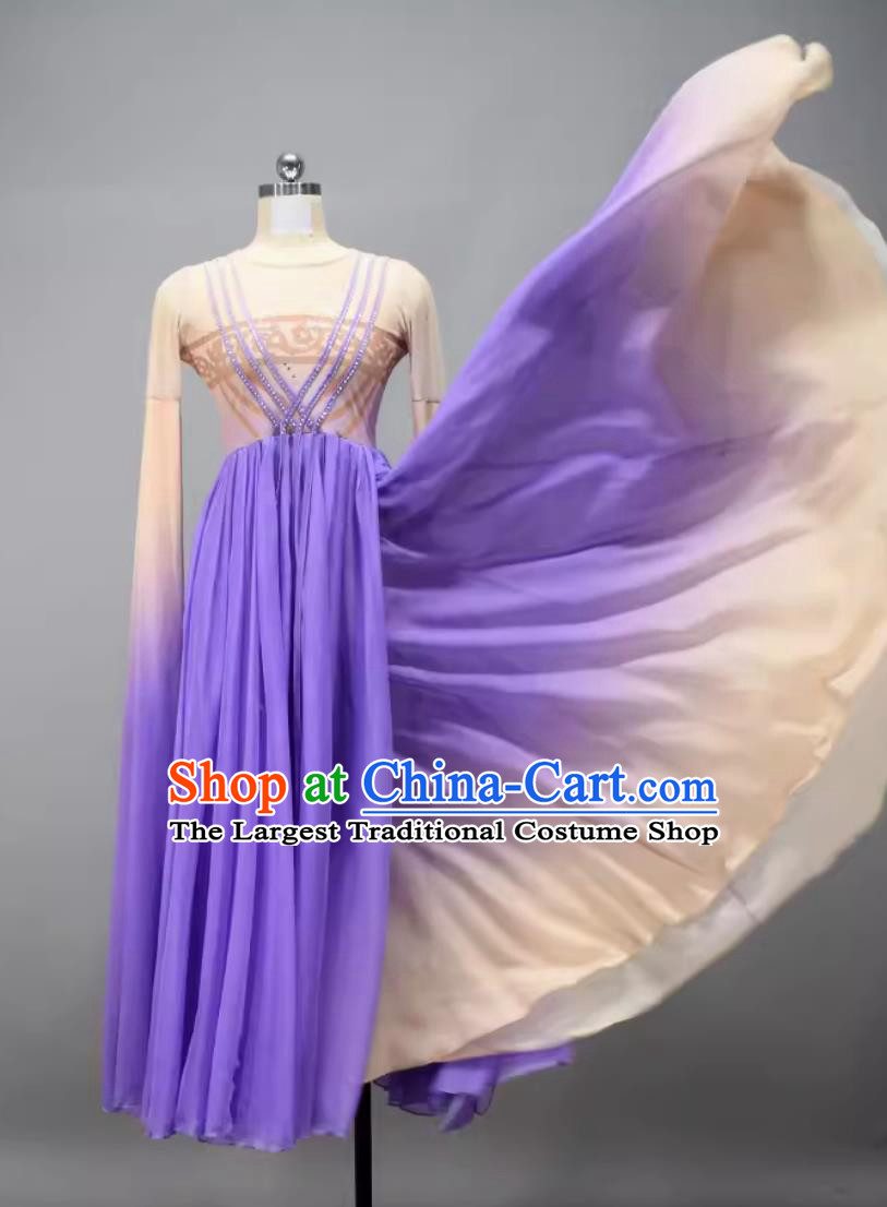 Like A Dream Woman Solo Dance Costume Chinese Classical Dance Clothing Dance Competition Purple Dress