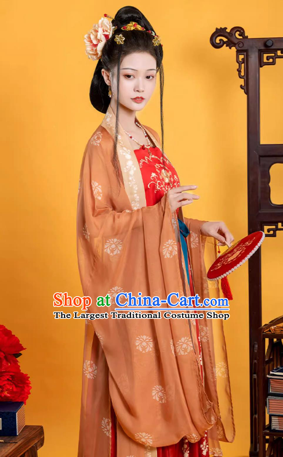 Ancient China Princess Costume Chinese Tang Dynasty Bride Clothing Traditional Wedding Red Hanfu Dress