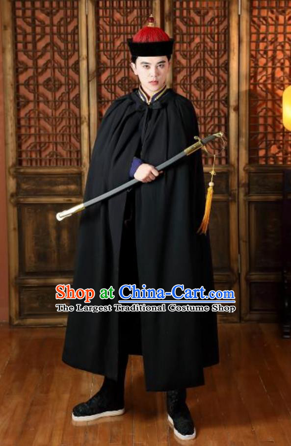 Chinese Qing Dynasty Soldier Clothing Ancient China Warrior Costume Traditional Northern Navy Outfit