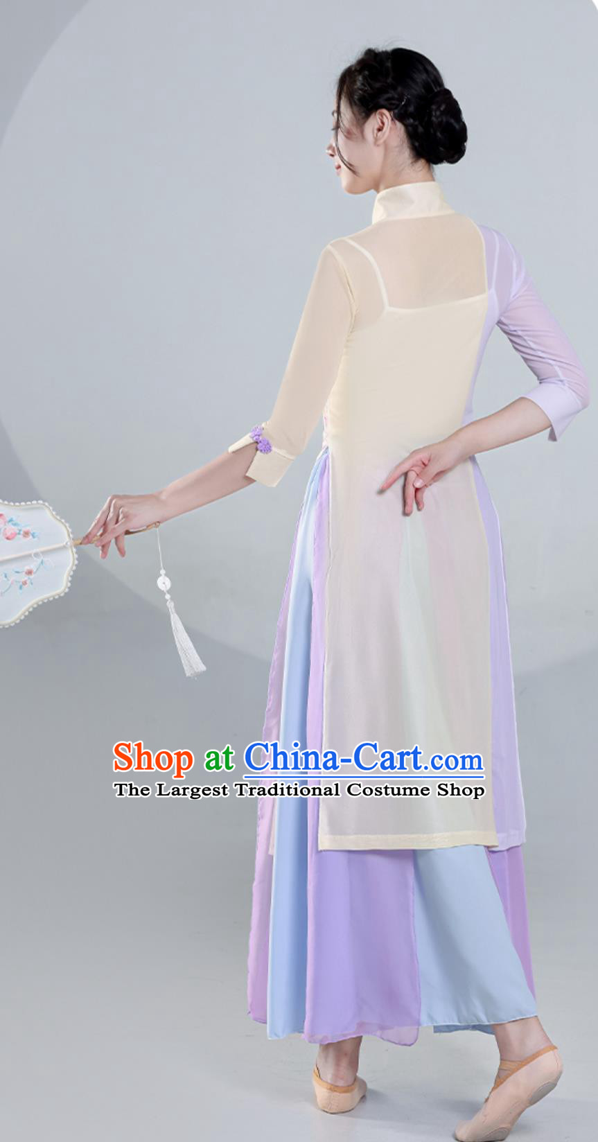 Top Stage Performance Qipao Dress Chinese Classical Dance Costume Women Dance Exercise Clothing
