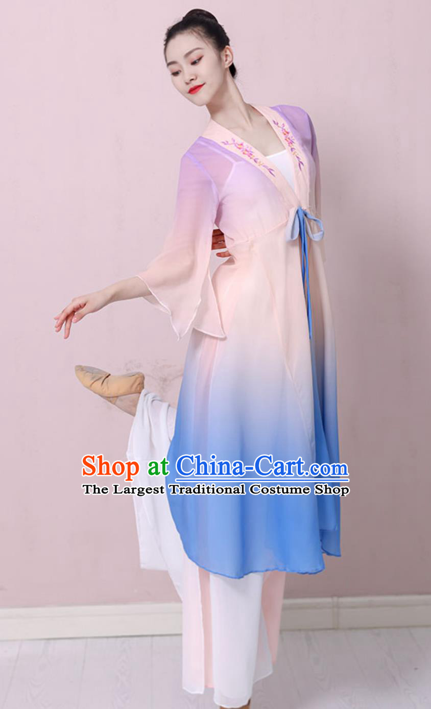 Top Umbrella Dance Dress Classical Dance Costume Women Group Dance Clothing Chinese Stage Performance Garment
