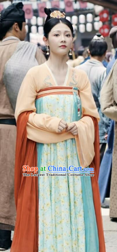 TV Series Weaving A Tale of Love Palace Lady Hanfu Dresses Chinese Ancient Tang Dynasty Princess Shan Hu Costumes