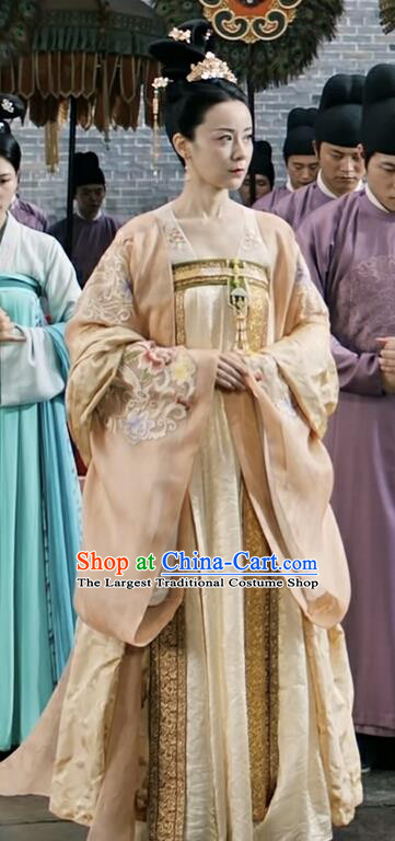 Chinese Ancient Tang Dynasty Court Woman Costumes TV Series Weaving A Tale of Love Consort Yang Dresses