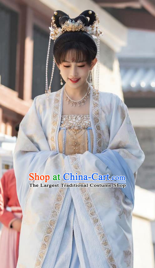 Chinese TV Series Royal Rumours Crown Princess Hua Liu Li Dress Ancient Tang Dynasty Noble Lady Costumes
