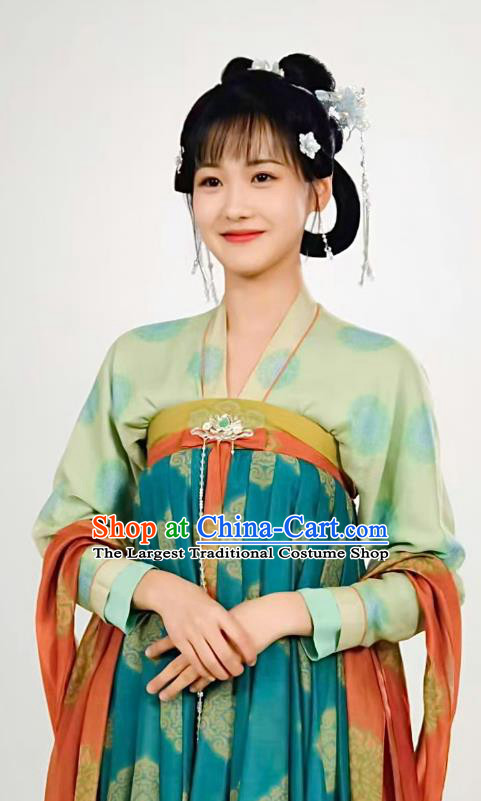 Romantic TV Series Royal Rumours Palace Lady Dresses Chinese Ancient Tang Dynasty Young Woman Costumes