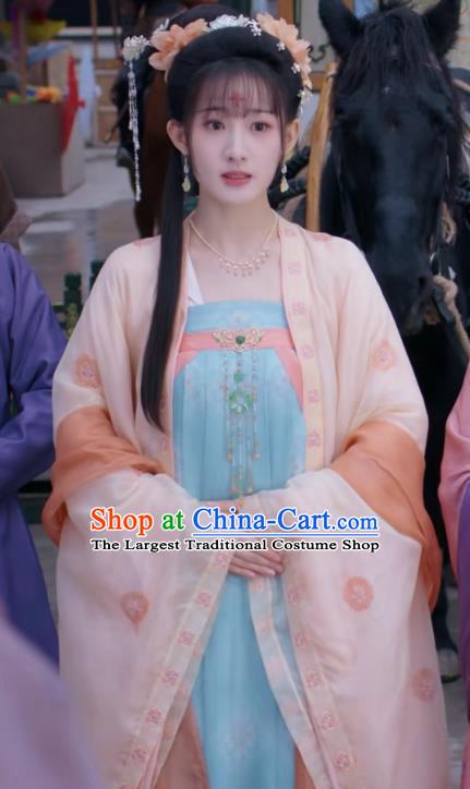 Chinese Romantic TV Series Royal Rumours Noble Lady Dresses Ancient Tang Dynasty Young Female Costumes