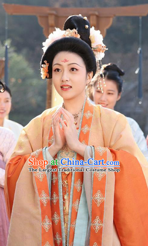 Chinese Ancient Tang Dynasty Young Lady Costume Romantic TV Series Royal Rumours Princess Tian Jia Min Dresses