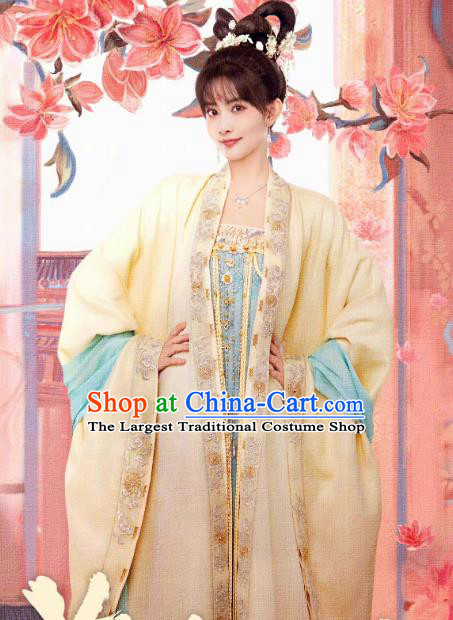 Chinese Ancient Tang Dynasty Noble Lady Dresses TV Series Royal Rumours Crown Princess Hua Liu Li Garment Costumes