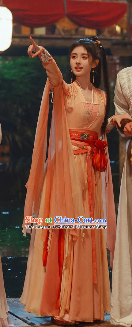 Chinese Xian Xia TV Series Sword and Fairy  Super Heroine Han Ling Sha Dresses Ancient Swordswoman Clothing