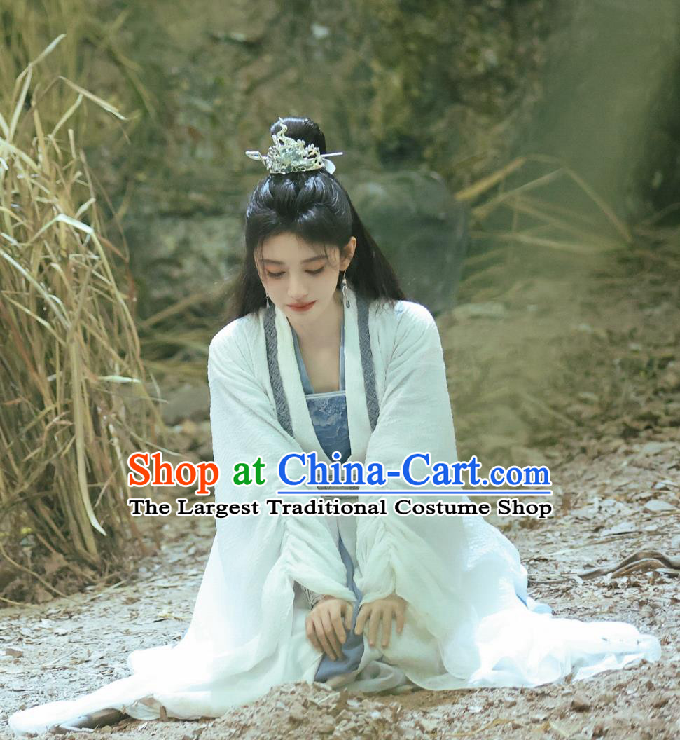 Xian Xia Drama Sword and Fairy  Swordswoman Han Ling Sha Costumes Chinese Ancient Super Heroine Clothing