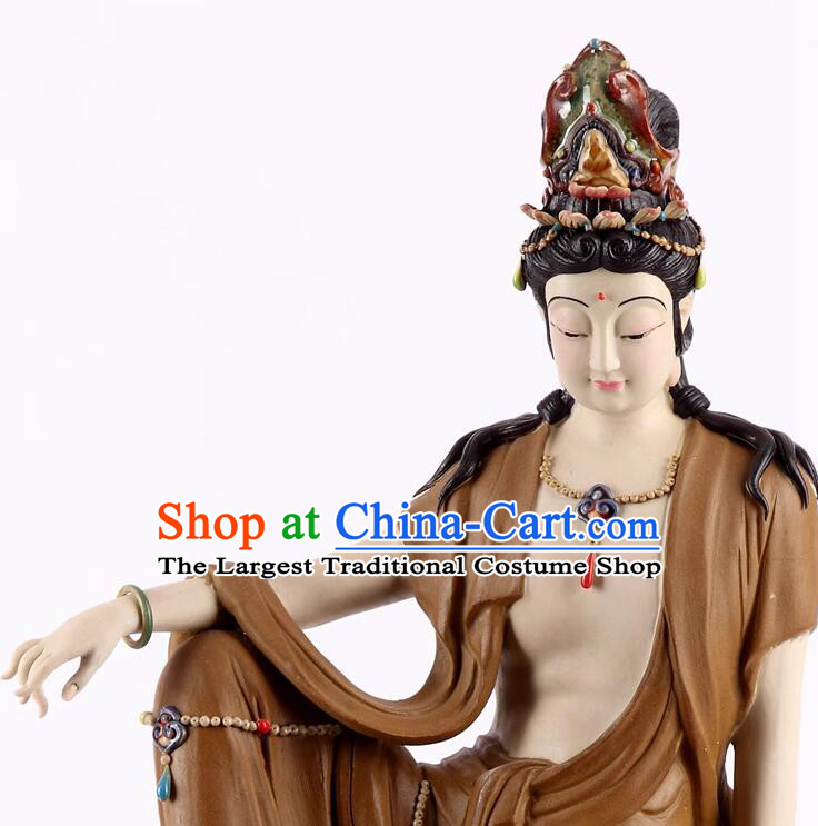 Chinese Shiwan Ceramics Arts Avalokita Statue Buddhisattva Collection