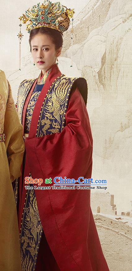 Chinese Ming Dynasty Empress Dresses Ancient Court Woman Clothing TV Series The Imperial Age Crown Princess Xu Miao Yun Costumes